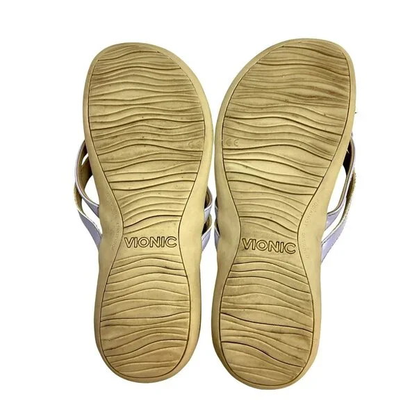 Vionic Bella Bow Patent Orthotic Thong Sandals Womens 8.5 - Picture 7 of 8